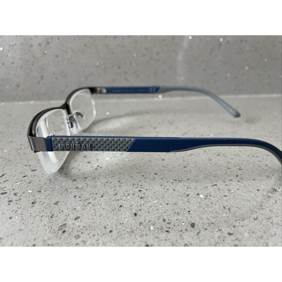 Foster Grant Ironman Eyeglasses Frames ONLY IM1001 DG0921 Half Rim 53-17-147 - Picture 3 of 14